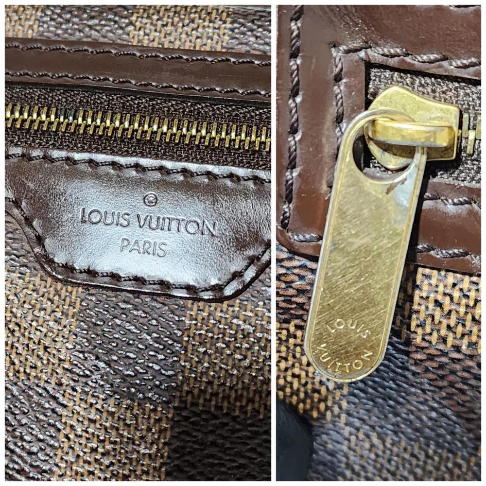Louis Vuitton Damier Ebene Billets Macao Wristlet Brown